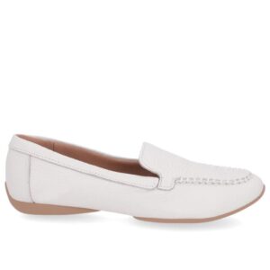 Mocassim Branco Off White Couro Básico