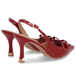Slingback Vermelho Laço Verniz - Imagem 11