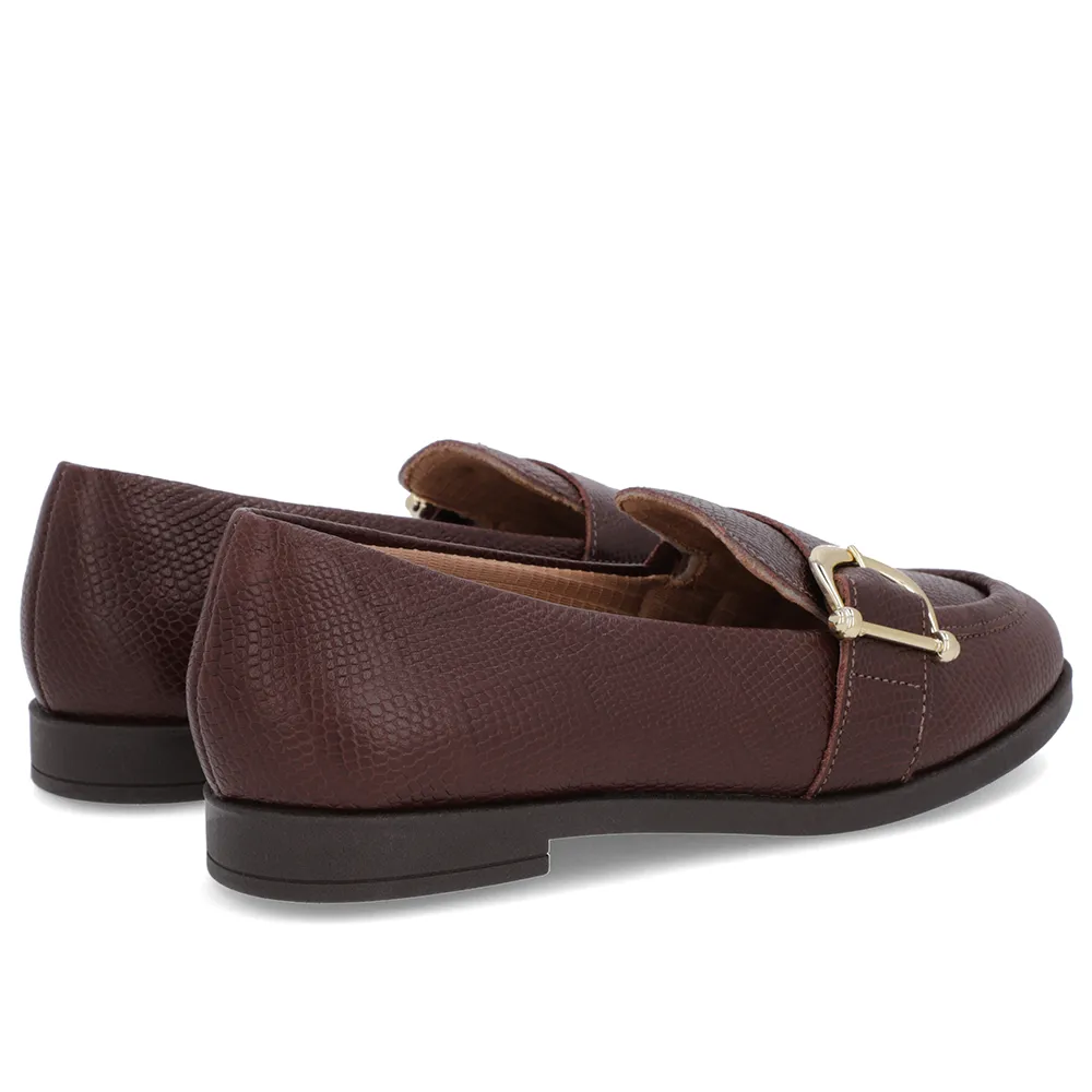 Mocassim Marrom Couro Textura Bridão - Imagem 6