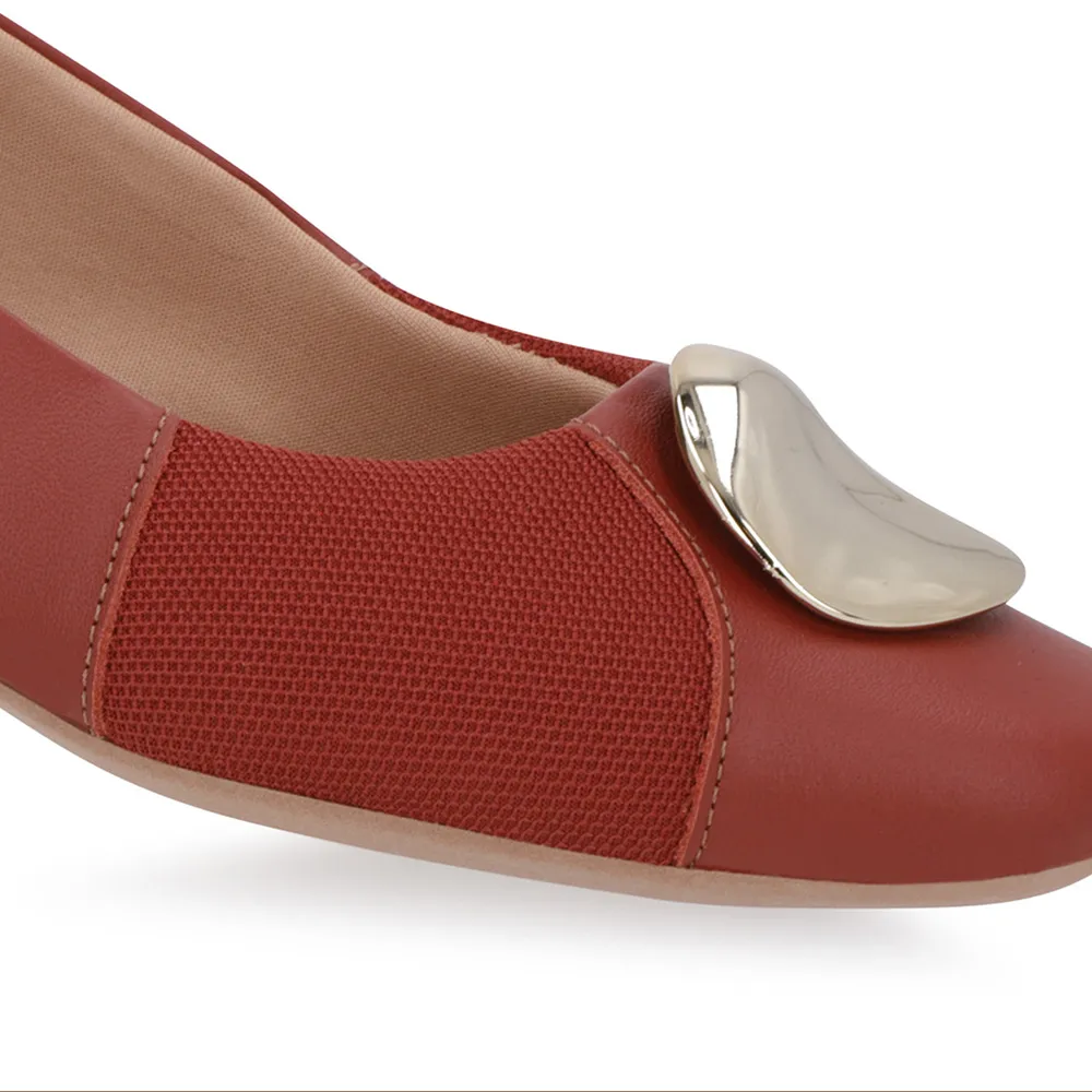 Sapatilha Marrom Couro Lateral Tecido - Imagem 8