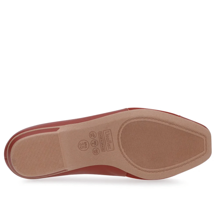 Sapatilha Marrom Couro Lateral Tecido - Imagem 9