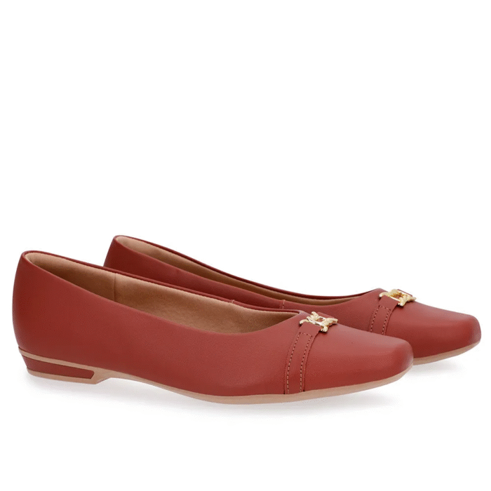 Sapatilha Marrom Couro Bico Marrom - Imagem 3