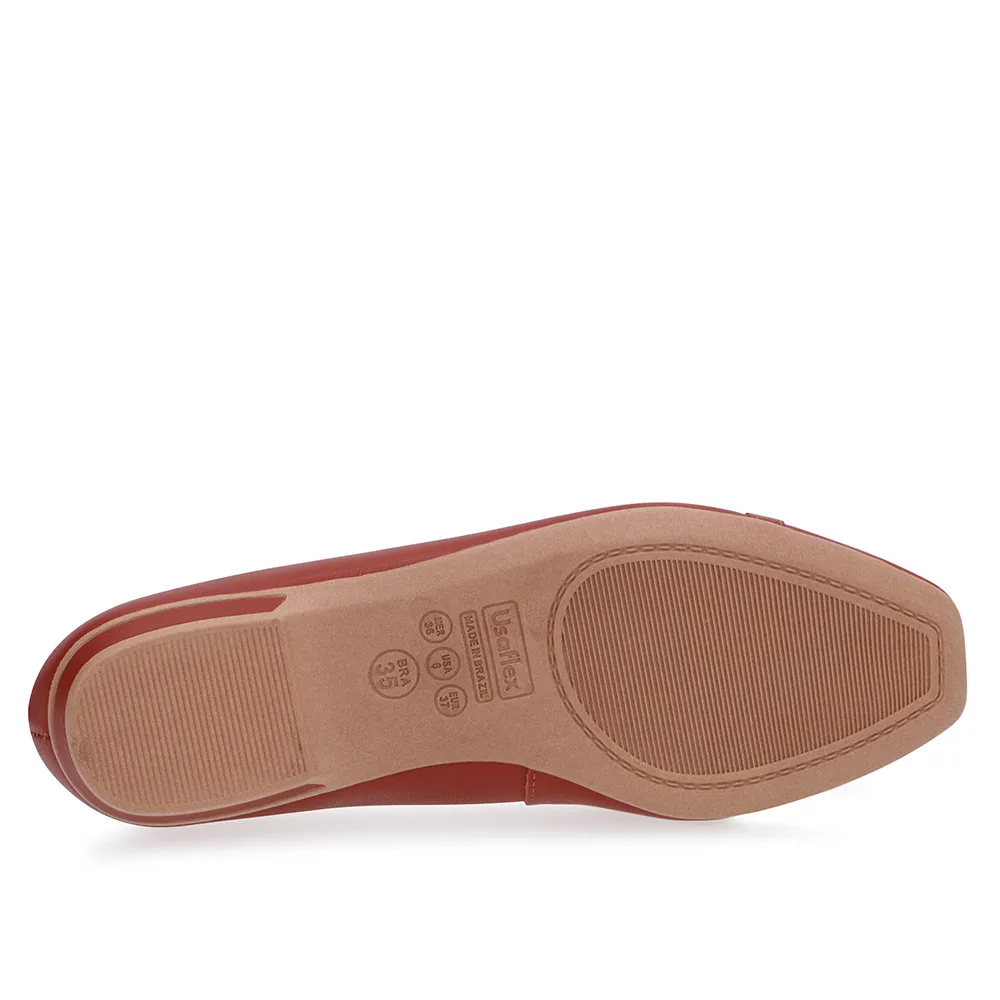 Sapatilha Marrom Couro Bico Marrom - Imagem 10