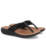 Chinelo Salto Rasteiro Tricot Preto - Imagem 12