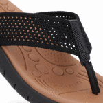 Chinelo Salto Rasteiro Tricot Preto - Imagem 14