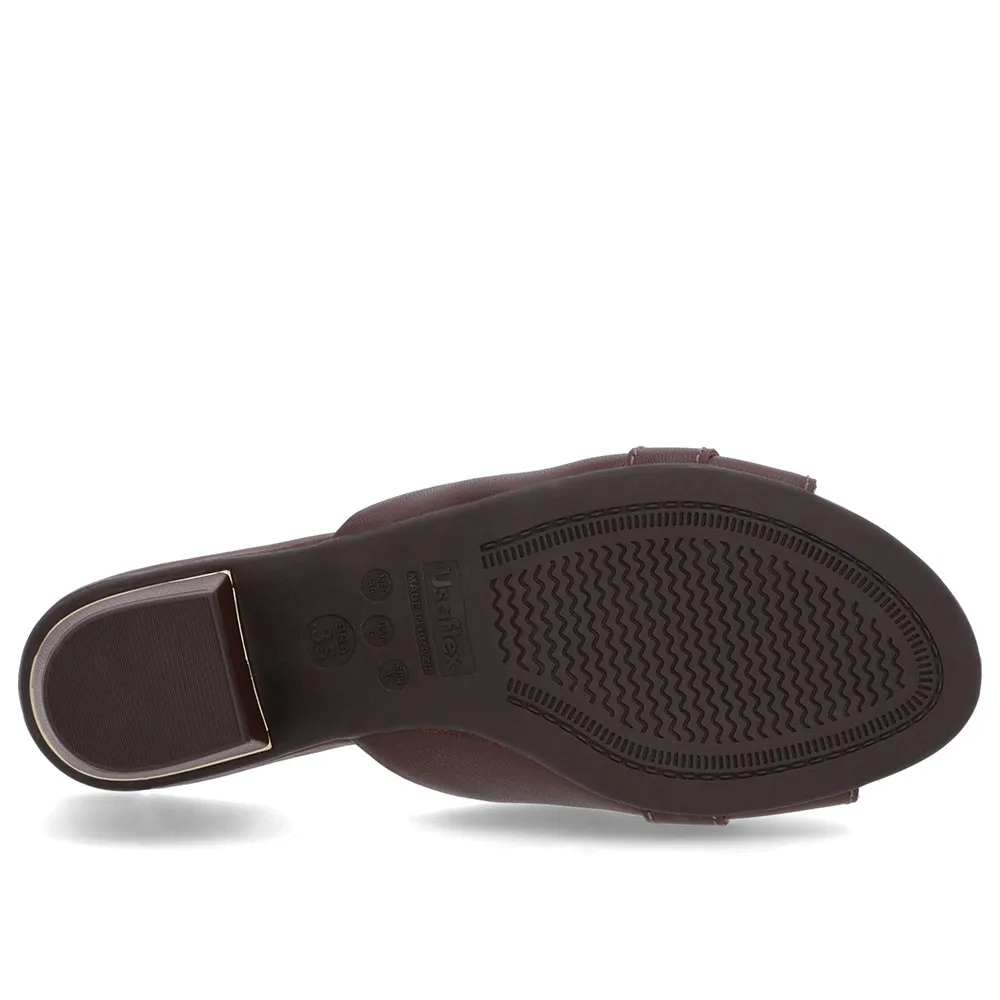 Tamanco Marrom Couro Enfeite - Imagem 8