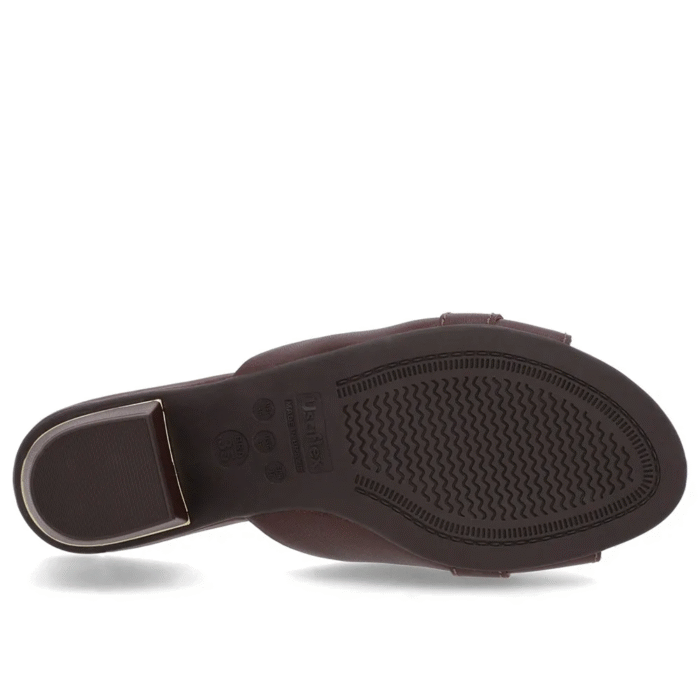 Tamanco Marrom Couro Enfeite - Imagem 7